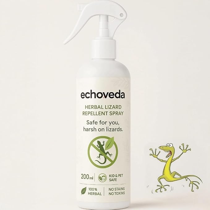 Echoveda Lizard Repellent Spray (200ml) | Indoor & Outdoor Use | Long-Lasting Lizard Control for Home, Kitchen, Windows & Corners | Easy to Use