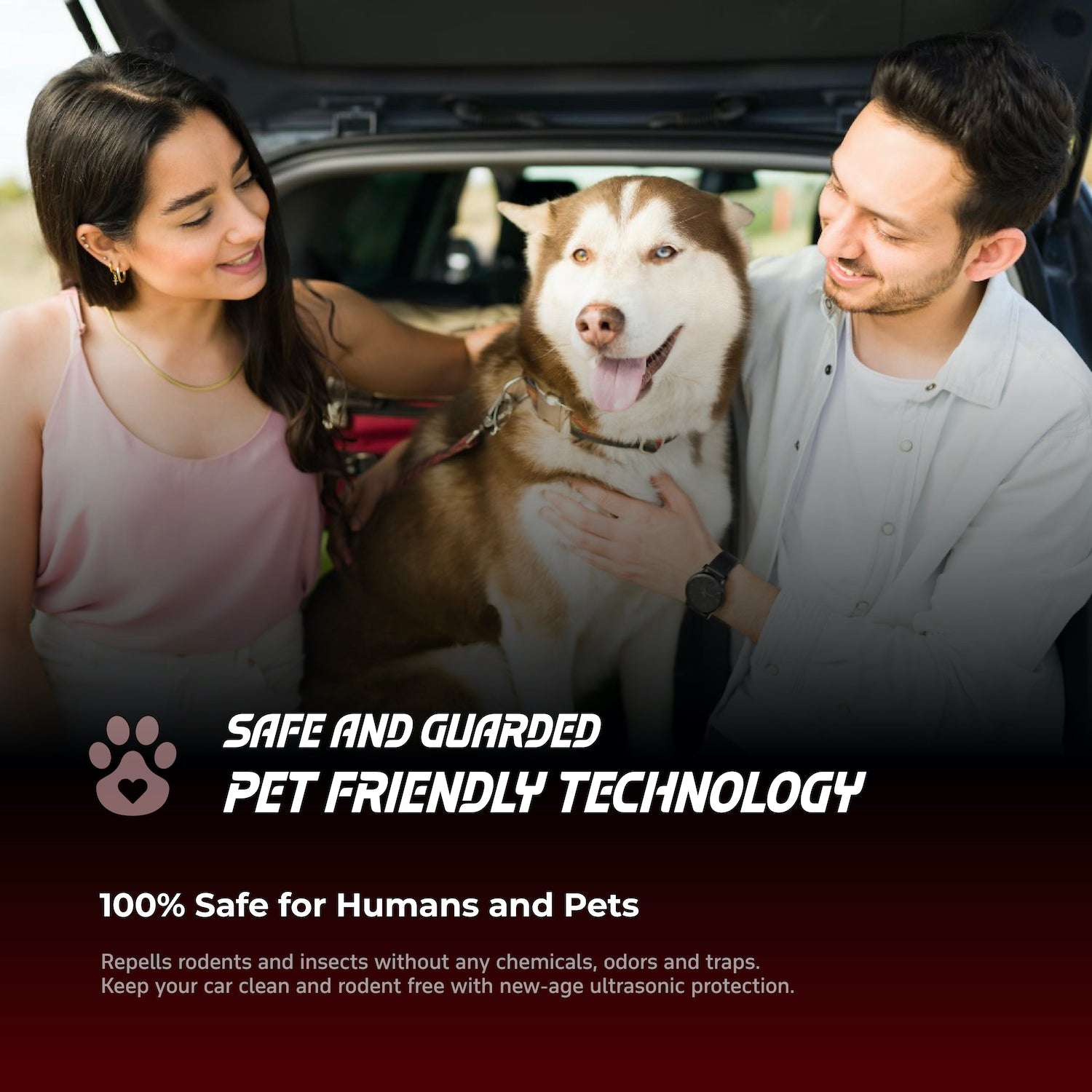Echoveda Ultrasonic Rat Repellent for Car & Home | Dual Rodent Deterrent with LED Flash & Ultrasonic Waves | Versatile 3-Way Power | Rodent Repeller Device for Engine Bay, Garage, Office, Kitchen