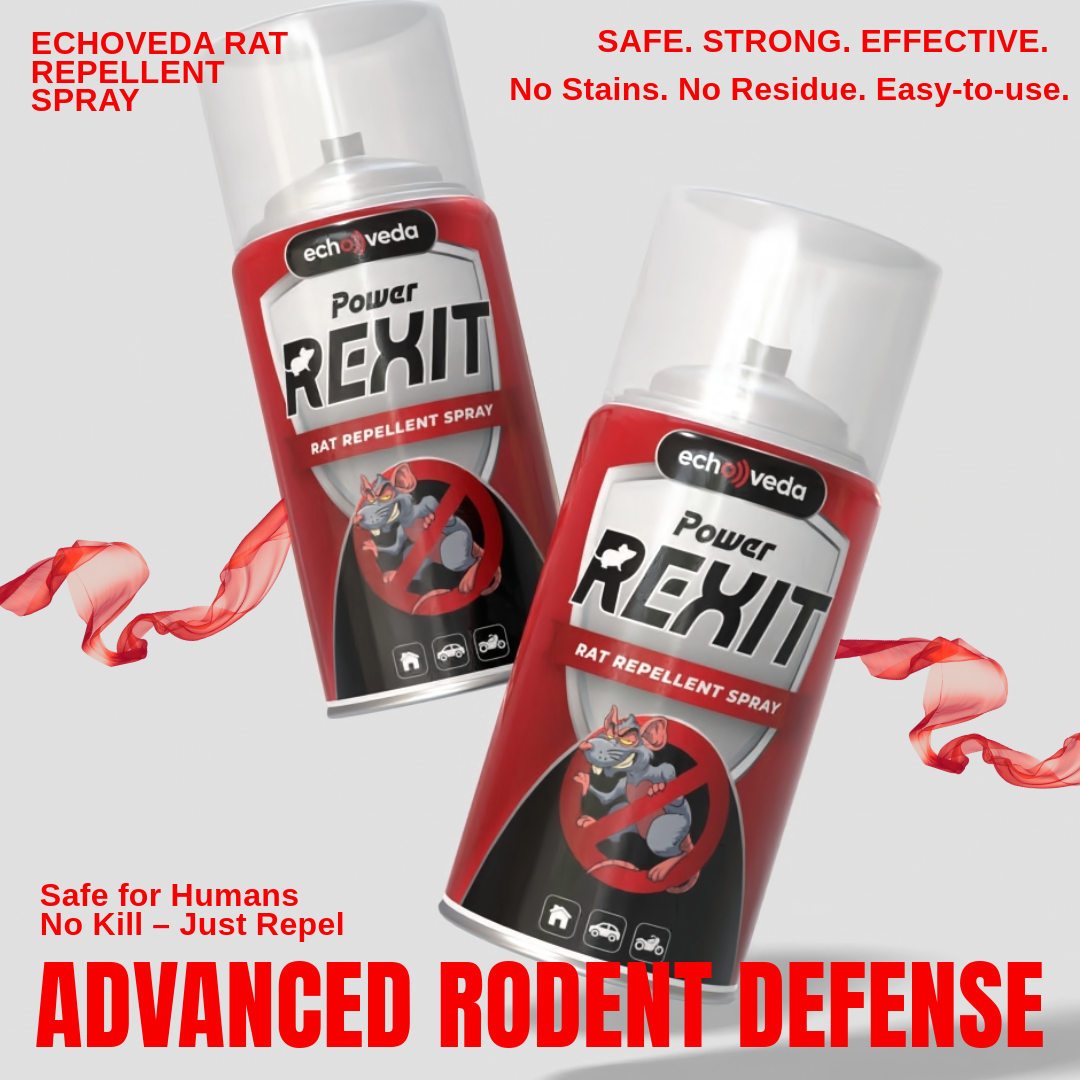 Echoveda Rat Repellent Spray (150ml) | Anti-Rodent Spray for Cars, Bikes, Homes & Engine Bays | Long-Lasting Protection from Rats & Mice | Safe, Non-Toxic & Easy to Use